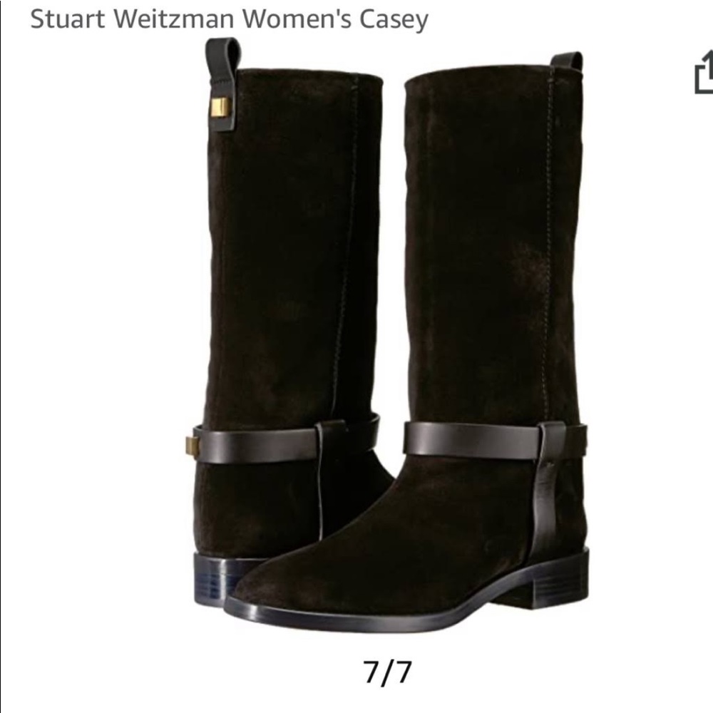 Stuart Weitzman black suede boots- women’s Casey
